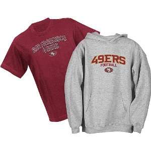   Belly Banded Hooded Sweatshirt and T Shirt Combo Pack (Medium) Sports