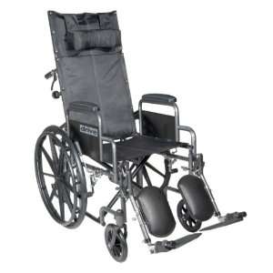  Silver Sport Reclining Wheelchair with Detachable Desk 