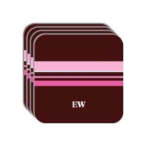 Personal Name Gift   EW Set of 4 Mini Mousepad Coasters (pink design 