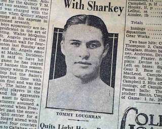 JAMES J. BRADDOCK Tommy Loughran Boxing 1929 Newspaper  