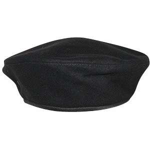   Quality Black Military Felt Beret Hat Cap (55 56 S) Toys & Games