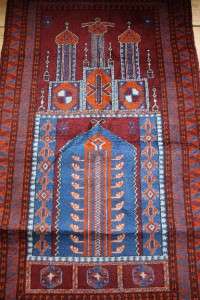 Very nice great old handwoven persian Baluch prayer rug.  