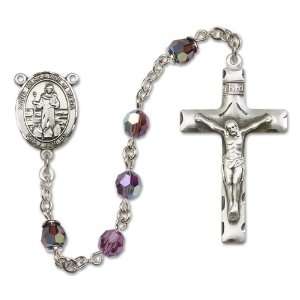  St. Bernadine of Sienna Amethyst Rosary Jewelry