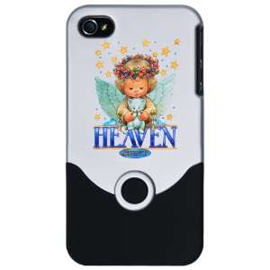  iPhone 4 or 4S Slider Case Silver Heaven Sent Angel 