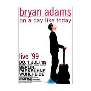  BRYAN ADAMS On a Day Like Today Tour Music Poster