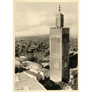  1937 Mosque of El Haloui Tlemcen Algeria Photogravure 