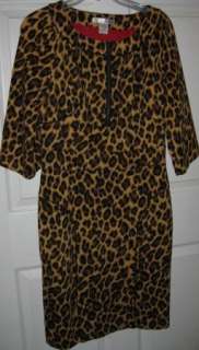 WD NY W D N Y Leopard print banded shift dress 8  