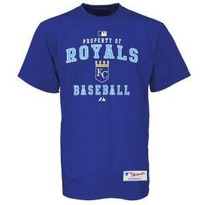 Majestic Kansas City Royals Royal Blue Property Of Heavyweight T shirt 