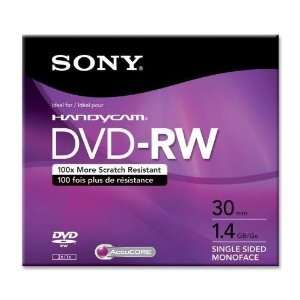  Sony DMW30R2H   Mini (8cm) DVD RW Disc, 1.4GB, 2x, w/Jewel 