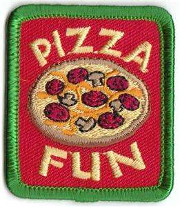 Boy Girl Cub PIZZA FUN Patches Crests SCOUTS GUIDES  