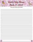 Cocalo Jacana Baby Shower Guest Sign In Sheet items in Bugaboos 