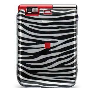  Plastic Protector Case (Silver/Black Zebra Design) w/ Belt 