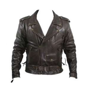   Premium Buffalo Distressed Leather Classic Biker Jackets   Size  5XL