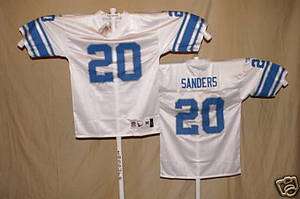 BARRY SANDERS Detroit Lions REEBOK Throwback JERSEY Large NwT white 