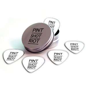  Pint Shot Riot Logo Electric Guitar Picks X 5 (2 Sided 