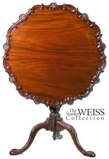SWC Chippendale style Carved Tilt top Table  