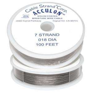  Acculon Tigertail Beading Wire Med/Hvy 7 Strand .018 100ft 