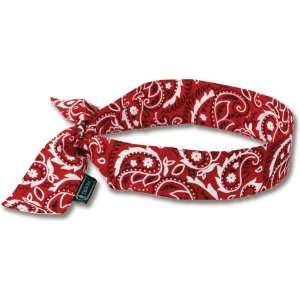   Evaporative Cooling Bandana   Tie Style   Red Western Design (12305
