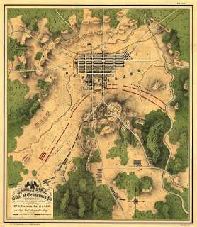 Civil War Map battle of Gettysburg Pa 1863  