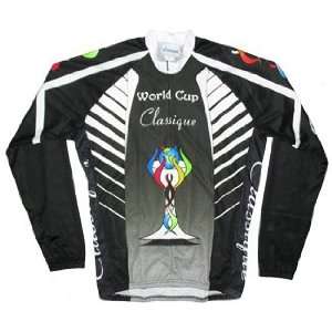  World Cup Cycling Black Long Sleeve Bicycle Jersey Sports 