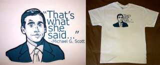 Michael Scott Thats What She Said t shirt The Office  