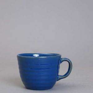 Vintage Bauer Pottery USA Ring Cobalt Blue Punch Cup  