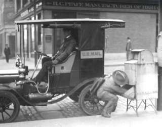 ANTIQUE MAIL TRUCK VEHICLE PHOTO 1906 U.S. POSTAL MAILMAN POSTMAN 