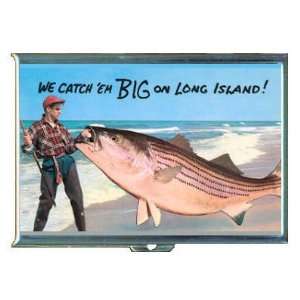  BIG FISH LONG ISLAND POSTCARD ID Holder, Cigarette Case or 