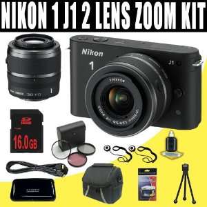   30 110mm VR 1 NIKKOR Lenses (Black) + DavisMAX 16GB Two Lens Zoom Kit