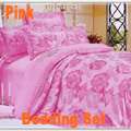 Bedclothes 4 Piece Beige Rose Floral Stain Cotton Bedding Comforter 