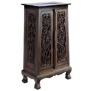 EXP Handmade Asian Furniture   40 Bamboo Forest Storage Cabinet / End 