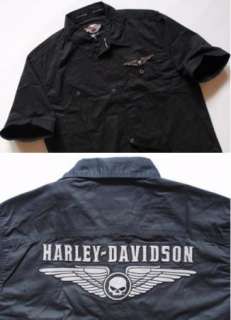 HARLEY DAVIDSON MEN BLACK SHIRT MEDIUM D78BK M  