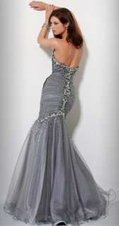 2012 Elegant Mermaid Beads Wedding Evening Prom Ball Gown Party Dress 