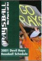 2001 Tampa Bay Devil Rays Baseball Pocket Schedule Ferg  