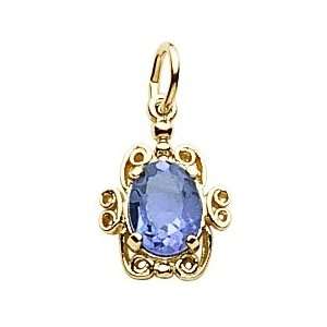  Rembrandt Charms December Birthstone Charm, 10K Yellow Gold Jewelry