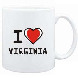  Mug White I love Virginia  Cities