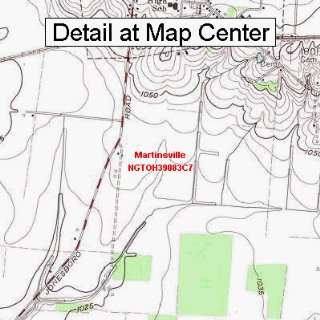  USGS Topographic Quadrangle Map   Martinsville, Ohio 