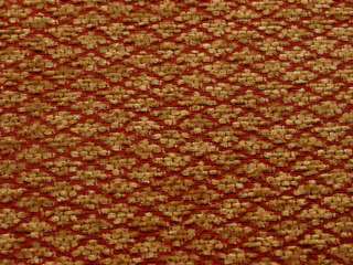 Red Gold Diamond Design Upholstery Fabric bty  