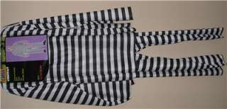 Mens Striped CONVICT PRISONER JAIL Bird Costume Adult Size Chain Gang 