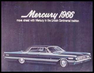 1966 Mercury Prestige Brochure  S 55 Montclair Monterey  