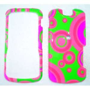  LG VU cu920   Pink Circles on Lime Green   Hard Case/Cover 