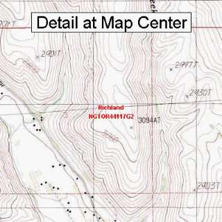 USGS Topographic Quadrangle Map   Richland, Oregon (Folded/Waterproof)