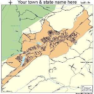  Street & Road Map of Basye Bryce Mountain, Virginia VA 