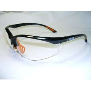    OGO Safety Glasses Clear Glasses with Black Frame