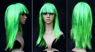   Straight Hair Wig for Dance Party Cosplay Show Fancy Dress Gbs  