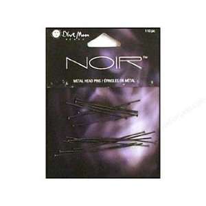  Blue Moon Noir Black Nickel Metal Findings head Pins 110 