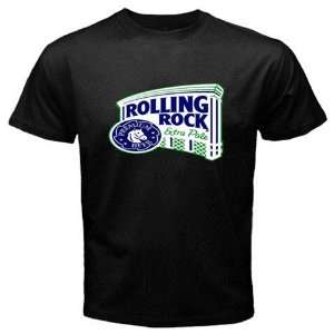  Rolling Rock Beer Logo New Black T shirt Size M Free 