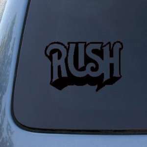 RUSH Rock Band Logo   6 BLACK   Car, Truck, Notebook, Vinyl Decal 