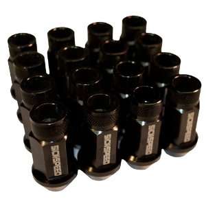 Sickspeed Black Anodized Extended Tuner Style Racing Lug Nuts 16 pc 