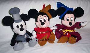 Disney Mickey Mouse Steamboat Tailor & sorcerer plush  